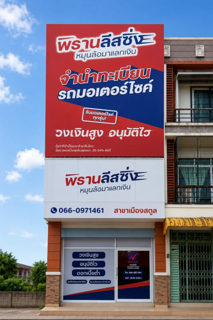 พิธานลีสซิ่งสาขาเมืองสตูล จังหวัดสตูล
